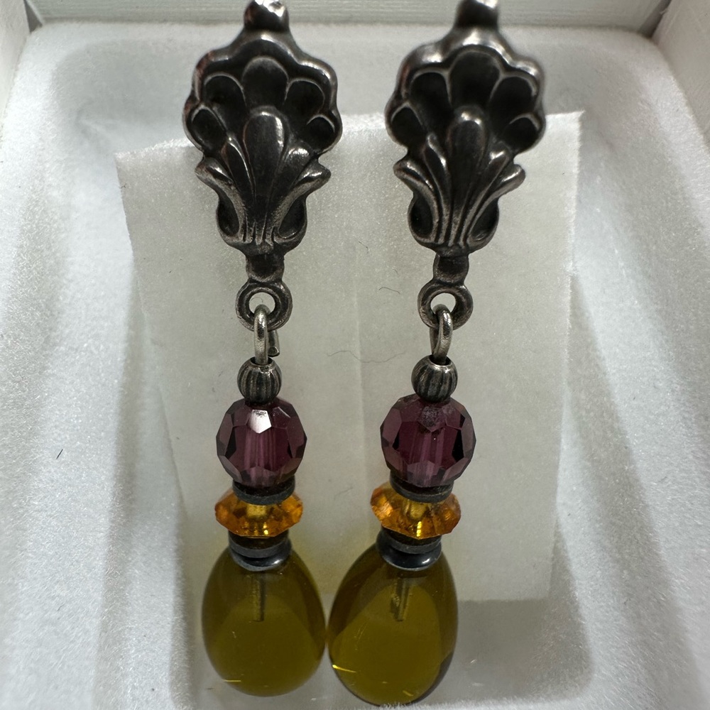 Beautiful semi-precious gem drop earrings. Over 25 years old and still beautiful